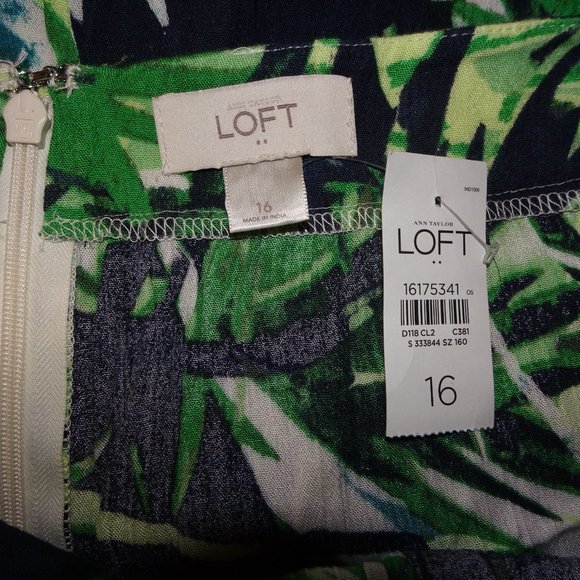 NWT Ann Taylor Loft Lightweight Tropical Print Skirt - Picture 6 of 7